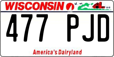 WI license plate 477PJD