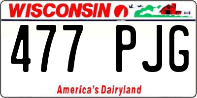 WI license plate 477PJG
