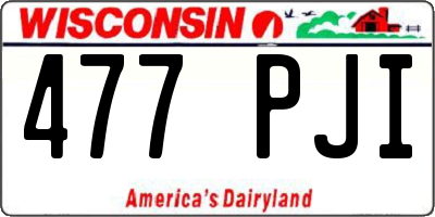 WI license plate 477PJI