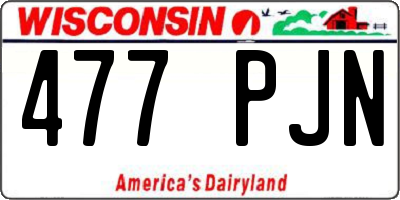 WI license plate 477PJN