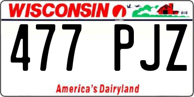 WI license plate 477PJZ