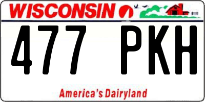 WI license plate 477PKH