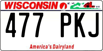 WI license plate 477PKJ