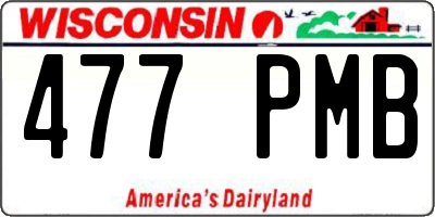 WI license plate 477PMB