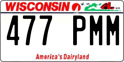 WI license plate 477PMM