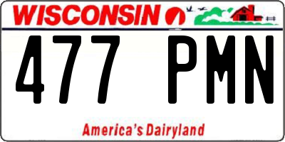 WI license plate 477PMN