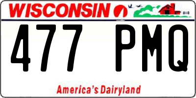 WI license plate 477PMQ