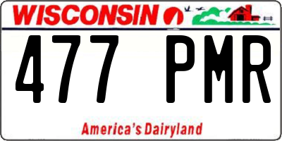 WI license plate 477PMR