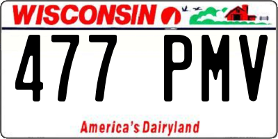 WI license plate 477PMV