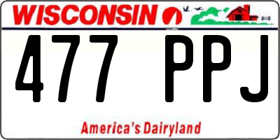 WI license plate 477PPJ