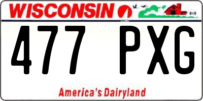 WI license plate 477PXG
