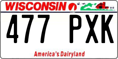 WI license plate 477PXK