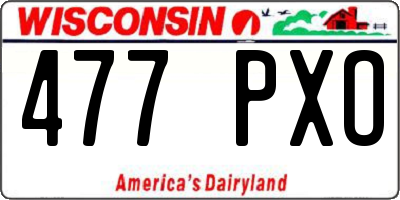 WI license plate 477PXO
