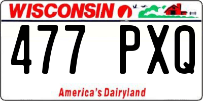 WI license plate 477PXQ