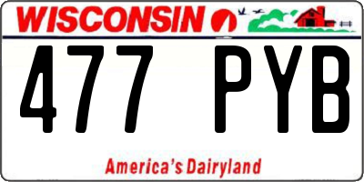 WI license plate 477PYB