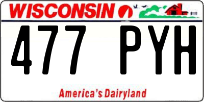 WI license plate 477PYH