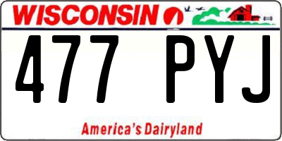 WI license plate 477PYJ