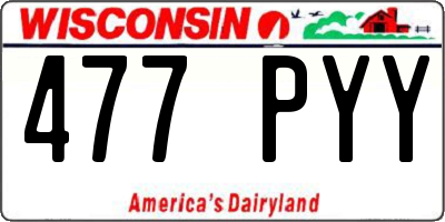 WI license plate 477PYY