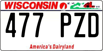WI license plate 477PZD