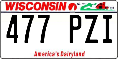 WI license plate 477PZI