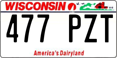 WI license plate 477PZT