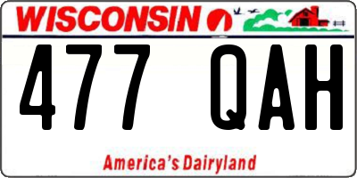 WI license plate 477QAH
