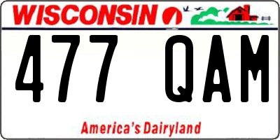 WI license plate 477QAM