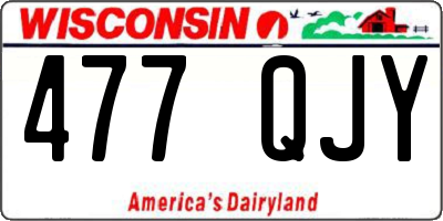WI license plate 477QJY