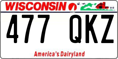 WI license plate 477QKZ