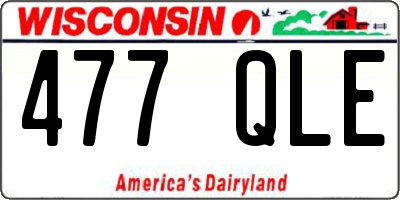 WI license plate 477QLE