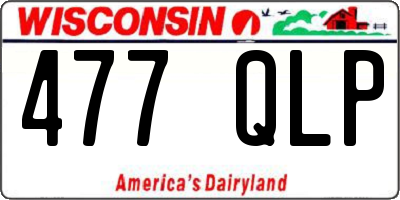 WI license plate 477QLP