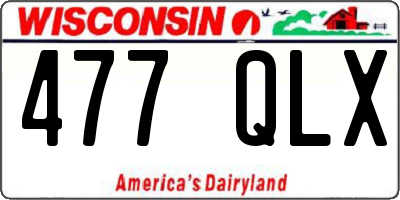 WI license plate 477QLX