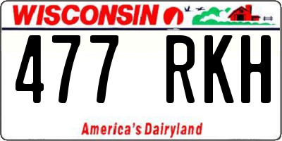 WI license plate 477RKH