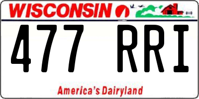 WI license plate 477RRI