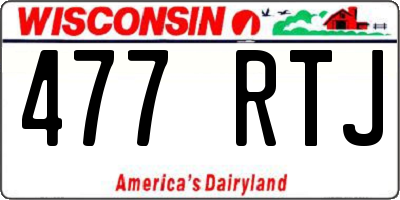 WI license plate 477RTJ
