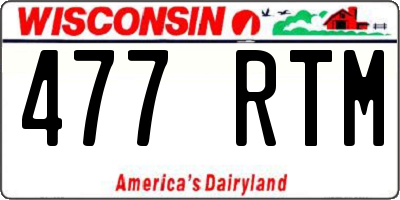 WI license plate 477RTM