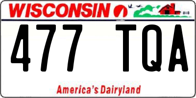 WI license plate 477TQA