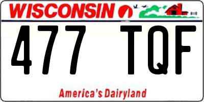 WI license plate 477TQF