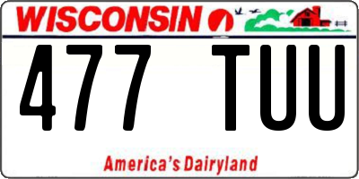 WI license plate 477TUU