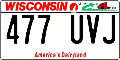 WI license plate 477UVJ