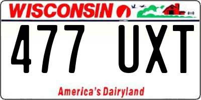 WI license plate 477UXT