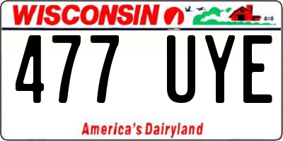 WI license plate 477UYE