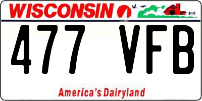 WI license plate 477VFB
