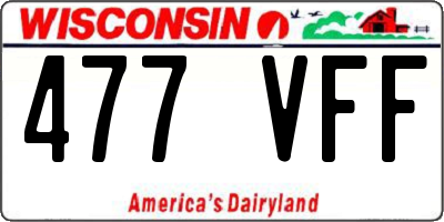 WI license plate 477VFF