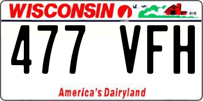 WI license plate 477VFH