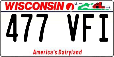 WI license plate 477VFI