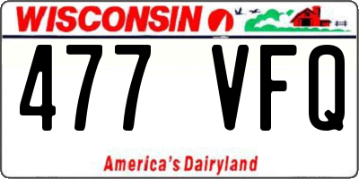 WI license plate 477VFQ