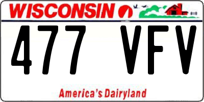 WI license plate 477VFV