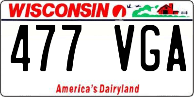 WI license plate 477VGA