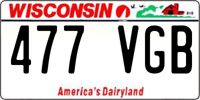 WI license plate 477VGB